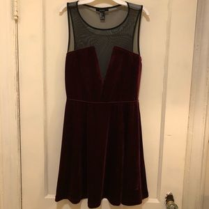 Forever 21 Velvet & Mesh Dress